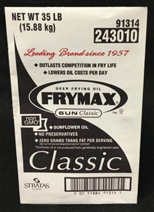 Frymax Frying Oil Sunflower Oil-35 lb.-1/Case