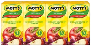 Mott's Mini 100% Juice Fruit Punch-16.92 fl oz.s-11/Case