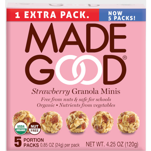 Madegood Strawberry Granola Minis-5 Count-6/Case
