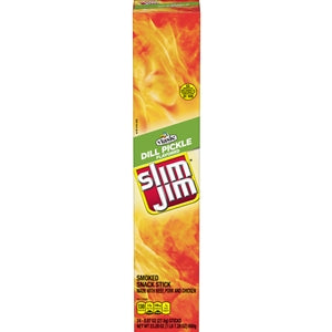 Slim Jim Beef Jerky Giant Dill Pickle-0.97 oz.-24/Box-6/Case