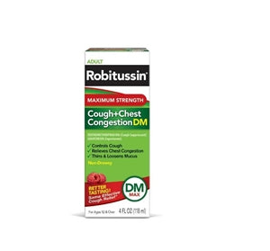 Robitussin Dm Max Cough & Chest Congestion-4 oz.-3/Box-8/Case