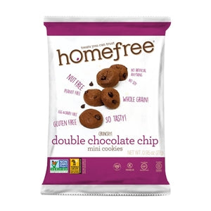 Homefree Mini Cookies Double Chocolate Chip Gluten-Free-0.95 oz.-10/Case