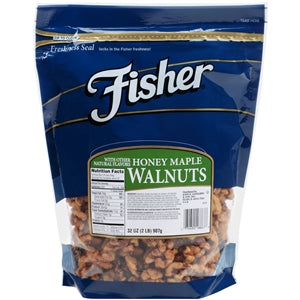 Fisher Honey Maple Walnut Halves And Pieces-32 oz.-3/Case