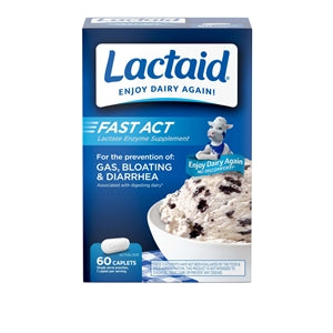 Lactaid Fast Action Caplets-60 Count-3/Box-8/Case