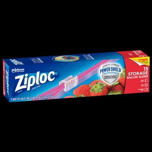 Ziploc Slider Gallon Storage Bag-15 Count-12/Case