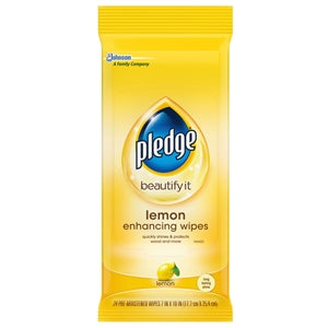 Pledge Lemon Wipes-24 Count-12/Case