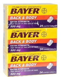 Bayer Back & Body Extra Strength-24 Piece-3/Box-12/Case