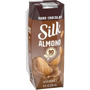 Silk Aseptic Pure Dark Chocolate Almond Milk-8 fl oz.-18/Case