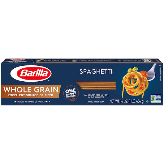 Barilla Whole Grain Spaghetti 1 lb.-16 oz.-20/Case