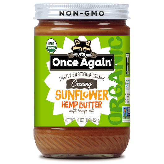 Once Again Nut Butter Organic Sunflower With Hemp Oil-16 oz.-6/Case