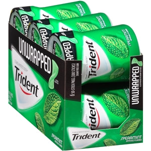 Trident Spearmint Gum-50 Count-6/Box-4/Case