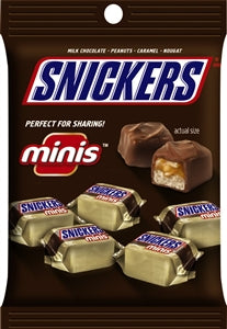 Snickers Minis Chocolate Candy-4.4 oz.-12/Case
