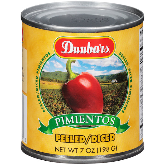 Dunbar Pimento Diced Red Peeled 7 oz.-1 Each-24/Case