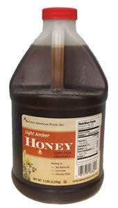 Natural American Foods Light Amber Honey Bulk-5 lb.-6/Case