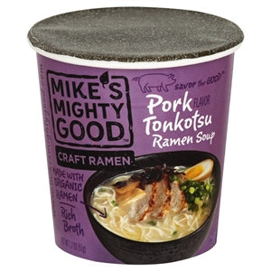 Mike's Mighty Good Craft Ramen Organic Pork Tonkotsu Ramen Noodle Soup-1.7 oz.-6/Case