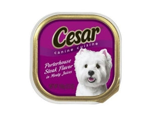 Cesar Canine Cuisine Dog Food Porterhouse Steak In Juices 24/3.5 Oz.