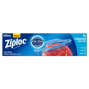 Ziploc Gallon Freezer Bag-14 Count-12/Case