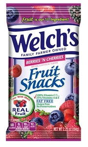 Welch's School Compliant Berries & Cherries Fruit Snacks-1.55 oz.-144/Case