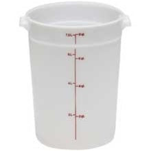 Cambro Plastic Round 8 Quart White Poly Container-1 Each