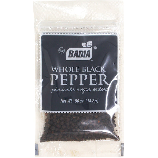 Badia Whole Black Pepper-0.5 oz.-12/Box-48/Case