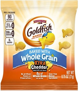 Pepperidge Farms Goldfish Xtra Cheddar Whole Grain Crackers-0.75 oz.-300/Case