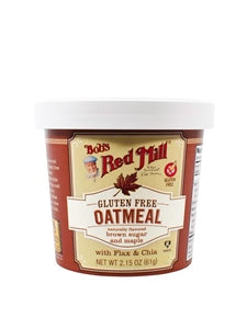 Bob's Red Mill Natural Foods Inc Gluten Free Maple Brown Sugar Oatmeal Cup-2.15 oz.-12/Case