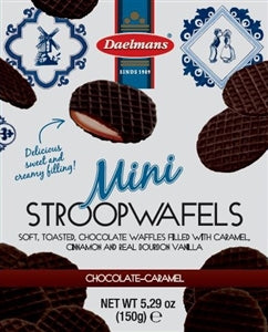 Daelmans Chocolate Mini Stroopwafel Stand Up Pouch-5.29 oz.-10/Case