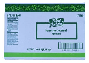 Fresh Gourmet Homestyle Trans Fat Free Crouton Bulk-2.5 lb.-8/Case