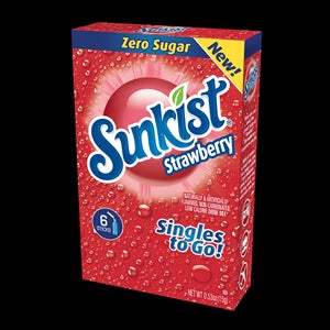 Sunkist Strawberry Drink Mix Singles To Go-6 Count-12/Case