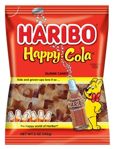 Haribo Open Stock Happy Cola Gummy Candy-4 oz.-12/Case