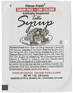 Flavor Fresh Low Calorie Maple Flavored Syrup Cup Single Serve-1 oz.-100/Case