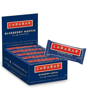 Larabar Non Gmo Dairy Free Vegan Gluten Free Soy Free Kosher Fruit & Nut Blueberry Muffin Bar-25.6 oz.-4/Case