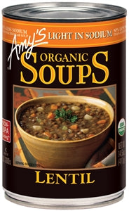 Amy's Soup Lentil Organic Lite Sodium-14.5 oz.-12/Case