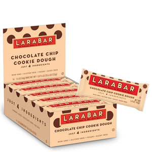 Larabar Non Gmo Dairy Free Vegan Gluten Free Soy Free Kosher Chocolate Chip Cookie Dough Bar-25.6 oz.-4/Case