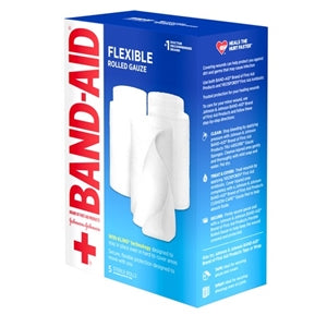Band Aid 4 Inch X 2.1 Yard Roll Flex Gauze-5 Count-2/Box-6/Case