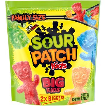 Sour Patch Kids Big Gummy Candy Peg Bag-12 oz.-12/Case