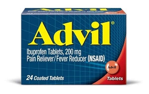 Advil Ibuprofen Pain Reliever & Fever Reducer Tablets-24 Each-6/Box-12/Case