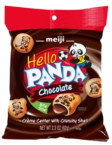 Hello Panda Chocolate Creme Filled Bite Size Cookie Display-2.2 oz.-72/Case