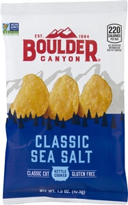Boulder Canyon Sea Salt Kettle Cooked Chips-1.5 oz.-55/Case