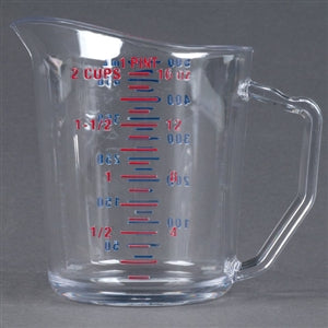 Cambro Clear Plastic 1 Pint Measuring Cup-1 Each