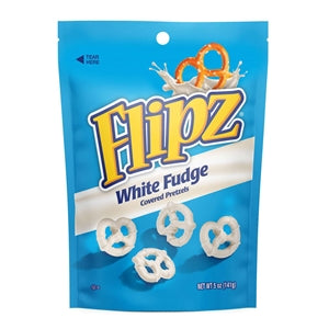 Flipz White Fudge Covered Pretzels-5 oz.-6/Case