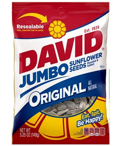 David Roasted And Salted Original Jumbo Sunflower Seeds-5.25 oz.-12/Case