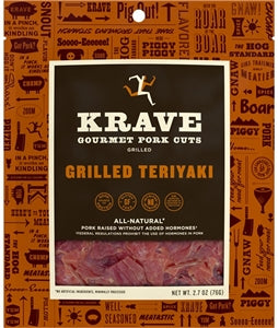 Krave Gourmet Grilled Teriyaki Pork Cuts-2.7 oz.-8/Case