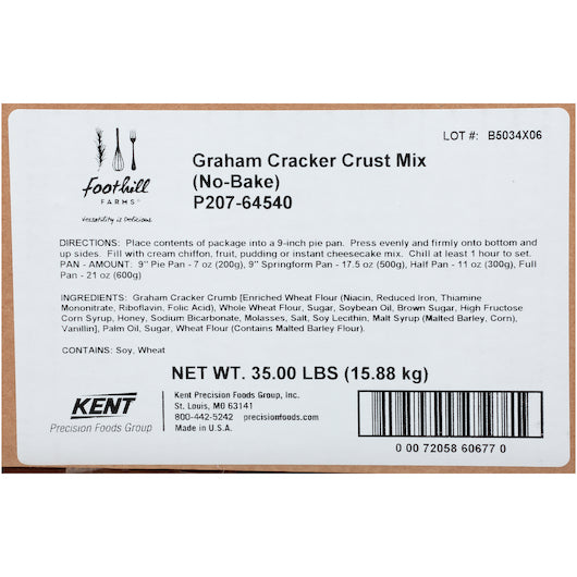 Foothill Farms Graham Cracker Crust Mix-35 lb.-1/Case