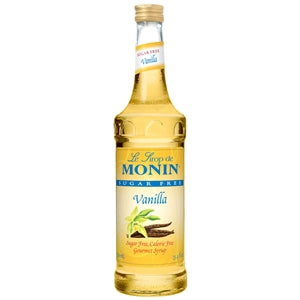 Monin Sugar-Free Vanilla Syrup-750 Milileter-12/Case