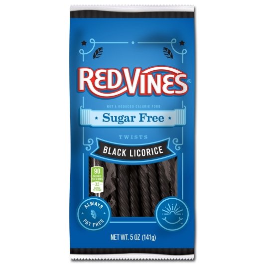 Red Vines Sugar Free Black Licorice Twists-5 oz.-12/Case