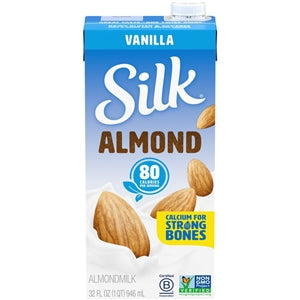 Silk Aseptic Vanilla Almond Milk-946 Milileter-6/Case