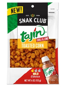 Snak Club Century Snacks Resealable Tajin Classico Toasted Corn-0.25 lb.-6/Case