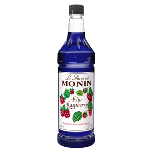 Monin Blue Raspberry Syrup-1 Liter-4/Case