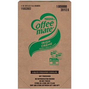 Coffee-Mate Irish Creme Single Serve Liquid Creamer-18.7 fl oz.s-4/Case